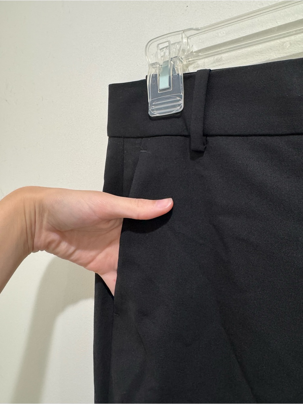 Theory Straight Tro Black Wool Blend Tailored Straight Leg Dress Pants Size 2 - Picture 2 of 11